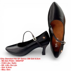 Giày Standard Nữ DF Dance 306 Gót 6.5cm (306DF6P) - Đen
