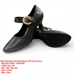 Giày Standard Nữ DF Dance 307 Gót 5.5cm (307DF5P) - Đen + Size