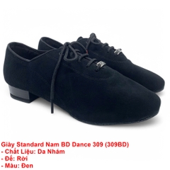 Giày Standard Nam BD Dance 309 (309BD) - Da Nhám + Size