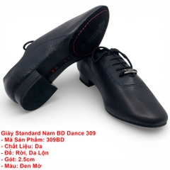 Giày Standard Nam BD Dance 309 (309BD) - Đen Mờ