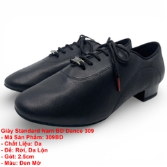 Giày Standard Nam BD Dance 309 (309BD) - Đen Mờ