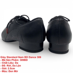 Giày Standard Nam BD Dance 309 (309BD) - Đen Mờ