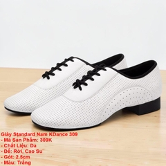 Giày Standard Nam KDance 309 (309K) - Trắng