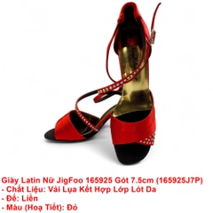 Giày Latin Nữ JigFoo 165925 Gót 7.5cm (165925J7P) - Đỏ