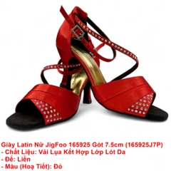 Giày Latin Nữ JigFoo 165925 Gót 7.5cm (165925J7P) - Đỏ