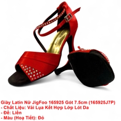 Giày Latin Nữ JigFoo 165925 Gót 7.5cm (165925J7P) - Đỏ