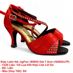Giày Latin Nữ JigFoo 165925 Gót 7.5cm (165925J7P) - Đỏ