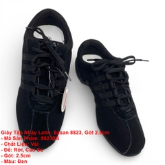 Giày Tập Nhảy Latin, Sasan 8823, Gót 2.5cm (8823SS) - Đen