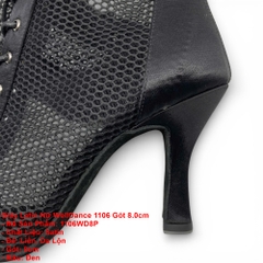 Giày Latin Nữ WellDance 1106 Gót 8.0cm (1106WD8P) - Đen