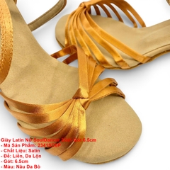Giày Latin Nữ SoulDancer 2341 Gót 6.5cm (2341SD6P) - Nâu Da Bò