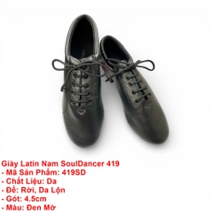 Giày Latin Nam SoulDancer 419 (419SD) - Đen Mờ