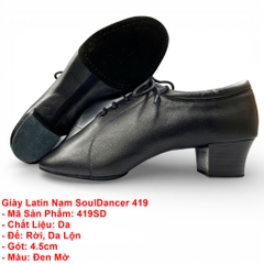 Giày Latin Nam SoulDancer 419 (419SD) - Đen Mờ