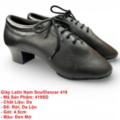 Giày Latin Nam SoulDancer 419 (419SD) - Đen Mờ
