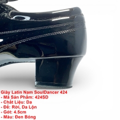 Giày Latin Nam SoulDancer 424 (424SD) - Đen Bóng