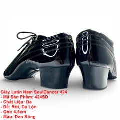 Giày Latin Nam SoulDancer 424 (424SD) - Đen Bóng