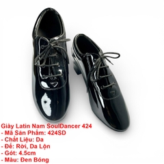 Giày Latin Nam SoulDancer 424 (424SD) - Đen Bóng