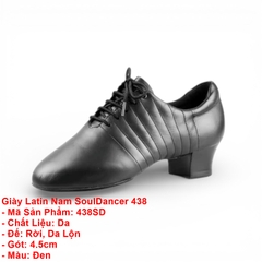 Giày Latin Nam SoulDancer 438 (438SD) - Đen Mờ