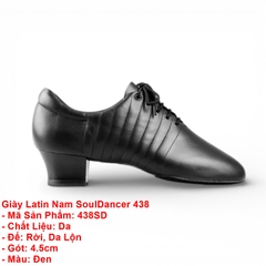 Giày Latin Nam SoulDancer 438 (438SD) - Đen Mờ
