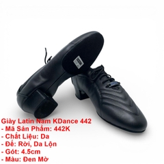 Giày Latin Nam KDance 442 (442K) - Đen Mờ