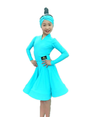 Váy Thi Đấu Trẻ Em (YXL128) - Xanh + Size