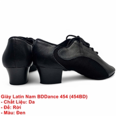 Giày Latin Nam BDDance 454 (454BD) - Đen Mờ