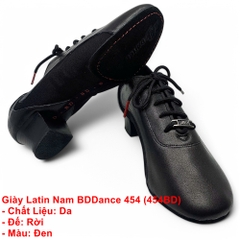 Giày Latin Nam BDDance 454 (454BD) - Đen Mờ