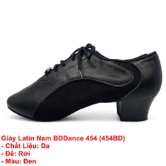 Giày Latin Nam BDDance 454 (454BD) - Đen Mờ