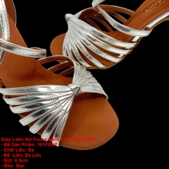 Giày Latin Nữ Focus Dance 167 Gót 8.5cm (167FD8P) - Bạc