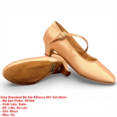 Giày Standard Bé Gái KDance 501 Gót Nhọn (501KN) - Satin