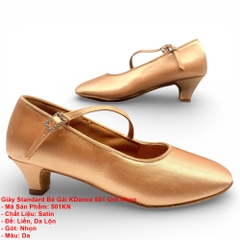 Giày Standard Bé Gái KDance 501 Gót Nhọn (501KN) - Satin