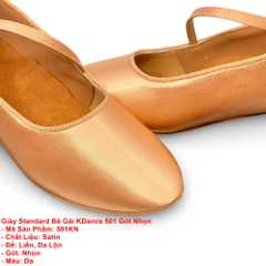 Giày Standard Bé Gái KDance 501 Gót Nhọn (501KN) - Satin