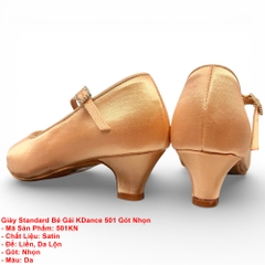 Giày Standard Bé Gái KDance 501 Gót Nhọn (501KN) - Satin