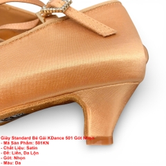 Giày Standard Bé Gái KDance 501 Gót Nhọn (501KN) - Satin