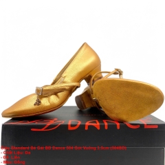Giày Standard Bé Gái BD Dance 504 Gót Vuông 3.5cm (504BD) - Nâu Da Bò