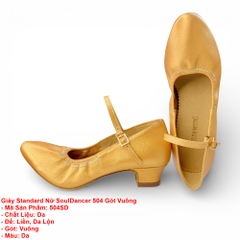Giày Standard Nữ SoulDancer 504 Gót Vuông (504SD) - Da.