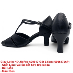 Giày Latin Nữ JigFoo 600617 Gót 6.5cm (600617J6P) - Đen