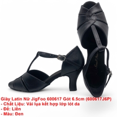 Giày Latin Nữ JigFoo 600617 Gót 6.5cm (600617J6P) - Đen