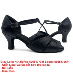 Giày Latin Nữ JigFoo 600617 Gót 6.5cm (600617J6P) - Đen