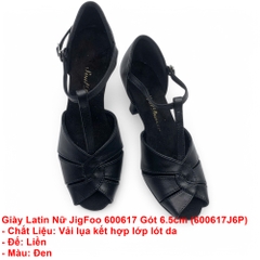 Giày Latin Nữ JigFoo 600617 Gót 6.5cm (600617J6P) - Đen