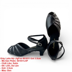 Giày Latin Nữ JigFoo 601811 Gót 3.5cm (601811J3P) - Đen