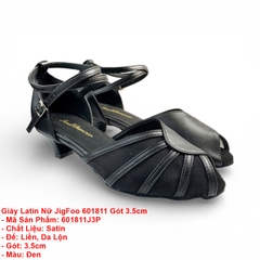 Giày Latin Nữ JigFoo 601811 Gót 3.5cm (601811J3P) - Đen