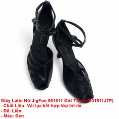 Giày Latin Nữ JigFoo 601811 Gót 7.5cm (601811J7P) - Đen