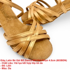 Giày Latin Bé Gái BD Dance 603 Gót Nhọn (603BDN) - Da