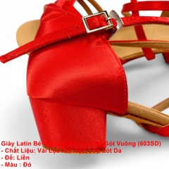 Giày Latin Nữ SoulDancer 603 Gót Vuông (603SD) - Đỏ.
