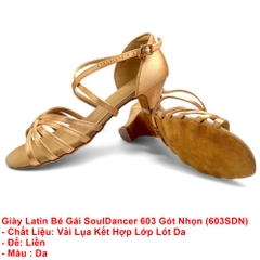Giày Latin Nữ SoulDancer 603 Gót Nhọn (603SDN) - Da.