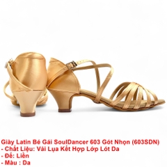 Giày Latin Nữ SoulDancer 603 Gót Nhọn (603SDN) - Da.