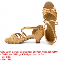 Giày Latin Nữ SoulDancer 603 Gót Nhọn (603SDN) - Da.