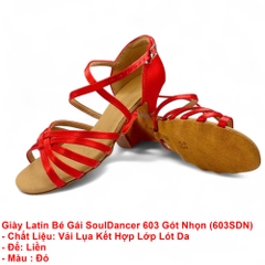 Giày Latin Nữ SoulDancer 603 Gót Nhọn (603SDN) - Đỏ.