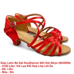Giày Latin Nữ SoulDancer 603 Gót Nhọn (603SDN) - Đỏ.