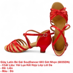 Giày Latin Nữ SoulDancer 603 Gót Nhọn (603SDN) - Đỏ.